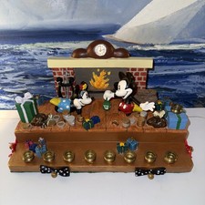 Rare 1996  Walt Disney Menorah with Mickey Mouse & Friends Judaica 10x6 Retired picture