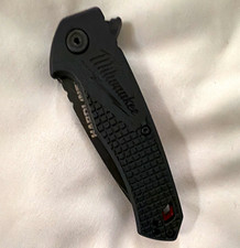 Milwaukee FASTBACK Folding Pocketknife Serrated Drop Point, Belt Clip, Black/Red picture