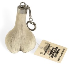 Australian Kangaroo Scrotum Keyring picture