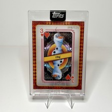 Olaf 2025 Topps Disney Mint Queen of Hearts Acetate Playing Cards 80/125 #QH-48 picture