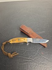 Discontinued CRKT Kommer Brow Tine Model 2860 Stag Handle Knife w/ Sheath picture