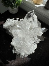 Large Clear Quartz Crystal Cluster Raw Natural Brazilian Mineral Specimen A3 picture