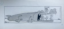 Original Comic Strip Animal Crackers Daily By Rog Bollen Signed Alligator picture