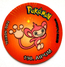 TAZO POKEMON EC1 #190 SHINY AIPOM 2023 Johto PERU South America Flips Taps picture