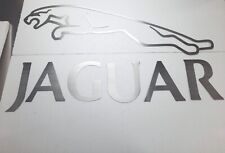 Jaguar Garage Sign Beautiful Brushed Aluminum Logo and Letter Set 4 Feet picture