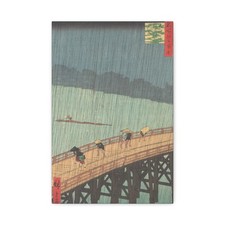 Utagawa Hiroshige - Sudden Shower over Shin-Ōhashi Bridge - Canvas Wall Art picture