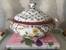 Vintage Elios Hand Painted Porcelain Tureen |Cottagecore | Grandmillennial Decor picture