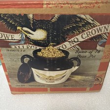 Vintage McCoy Pottery American Eagle Gallery of Art 1973 Bean Pot in Box USA  picture