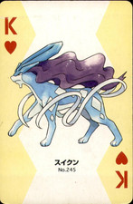 Suicune King Of Hearts Pokemon Poker Gold Part 2 Pichu Deck Playing Card *P10 picture