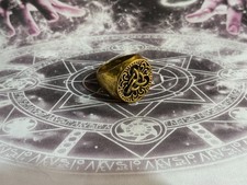 Professional Magical Talisman Brass Note Ring Witch Attract Wealth, Love, Money picture