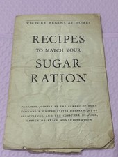 FREE SHIP 1942 Victory Begins At Home Recipes To Match Your Sugar Ration Volume picture