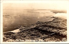 RPPC Aerial View of Port Angeles WA c1952 Vintage Postcard B26 picture