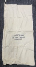 National Savings and Trust Company Washington DC Canvas Money Coin Deposit Bag  picture