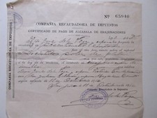 Junin Peru 1916 Tax Collection stamped document  picture