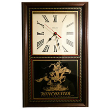 Vintage Winchester Hanover Quartz Wall Clock Cowboy Rifles Shotguns Western picture