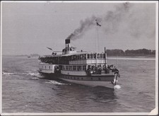 Original Vintage Walter Dick Photo 1940-1950 Rhine River Boat Cologne Germany picture