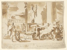 Duranti Temple Scene Athena Vintage 1820s Art Reprint Wall Art picture