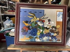 VINTAGE LOONEY TUNES Print TAZ Daffy BUGS Tweety SYLVESTER Wylie Coyote Y2k 1998 picture