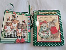 VTG Armand Eisen Pop Up Teddy Bear & troll Book Mini CHRISTMAS Ornament Books picture