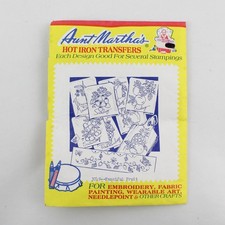 Vintage Aunt Martha's 3749 Fanciful Fruit Hot Iron Transfers Embroidery picture