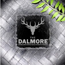 DALMORE Single Malt Whisky Slate Coaster Brand New Handcrafted Laser Engraved picture
