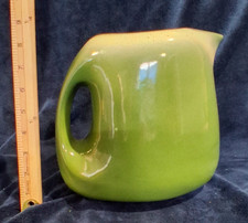 Vtg RARE MCM Tamac Pottery Pitcher Avocado Green Biomorphic Perry picture