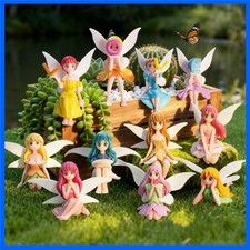 Enchanting Multicolor Fairy Figurines - 12 Pcs for DIY Crafts & Garden Displays picture