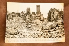 Caen France WWII D-Day Destruction 8¾x6¼ 1947 AP Wire Photo V32 picture