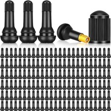 150 Pieces TR413 Tire Valve Stems, Rubber Snap-in Tubeless, Black picture