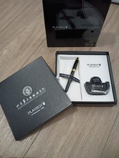 Rare PLAYBOY 22K GP Fountain Pen With Ink Gift Box Set NEW Unused Beijing Intl picture