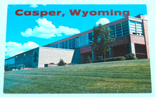 Casper College Wyoming Postcard Vintage Chrome School Administration Building picture