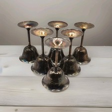 Bernad Rice's Sons 1920 -  Apollo EPNS Hammered Silver Plate Cocktail Cups Set 6 picture