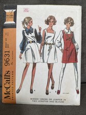 Vintage McCall’s 9631 Misses Dress Jumper & Blouse Sewing Pattern UNCUT Size 10 picture