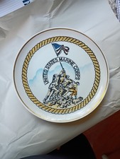 US MARINE CORPS VINTAGE 10.5 INCH DECORATIVE PLATE USED EXCELLENT CONDITION picture