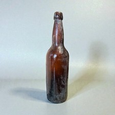 Rare 1880s C&Co Blob Top Beer Bottle 12” Dark Brown Mouth Blown Dug Antique picture