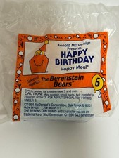 Vintage 1992 McDonald's Happy Birthday Train Toy #6 Berenstain Bears Sealed picture