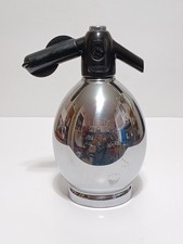 Vintage 1960's Soda King Chrome Seltzer Bottle Soda Siphon Barware Mid Century  picture