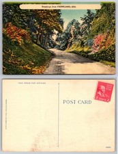 Farmland IND Country Road Postcard picture