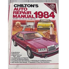 Chilton's Auto Repair Manual 1984 American Cars 1977-1984 Hardcover Guide picture
