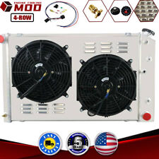 4ROW RADIATOR+FANS FOR 70-85 CHEVY/GMC C10 C20 C30 K10 G10 G20 CAPRICE EL CAMINO picture