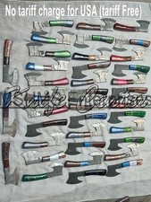 LOT OF 25 7'' HANDMADE DAMASCUS STEEL SKINER MINI AXE KNIFE USA tariff Free picture