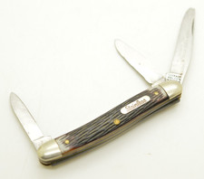 Knife Schrade Walden N.Y. USA 855 Stainless Stockman Folding Three 3 Blade AS-IS picture