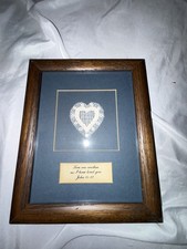 Betty Spooner Vintage Art Scripture Works Passments Framed Lace Piece picture