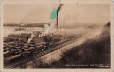 RPPC Bellingham WA Harbor Lumbermill Railroad Train Tracks Photo Postcard F37 picture