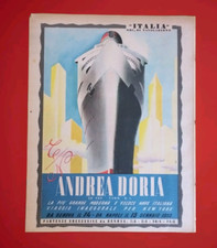 ANDREA DORIA MAIDEN TRIP GENOA NEW YORK=1950s=1953 YEAR=ADVERTISEMENT= picture