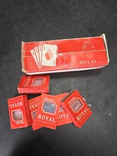 6 Packs Vintage New Royal 100% Washable All Plastic Playing Cards Unopened. picture