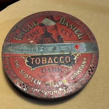 Rare 1918 Antique Original Tobacco Detroit Tin UNCLE DANIEL Scotten Dillon picture