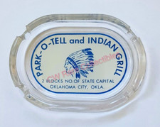 Rare 1940's-50 RT Route 66 Park O Tell & Indian Grill Ashtray Oklahoma City OK picture