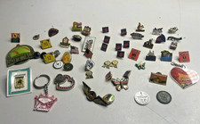 Huge Vintage Pin Lot Las Vegas Cheetos Dark Souls Travel Novelty Keychains VTG picture