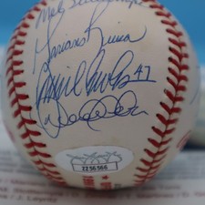 1996 Yankees Team Signed World Series Baseball Derek Jeter Mariano Rivera+ JSA picture